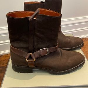 Brown leather Massimo Dutti boots